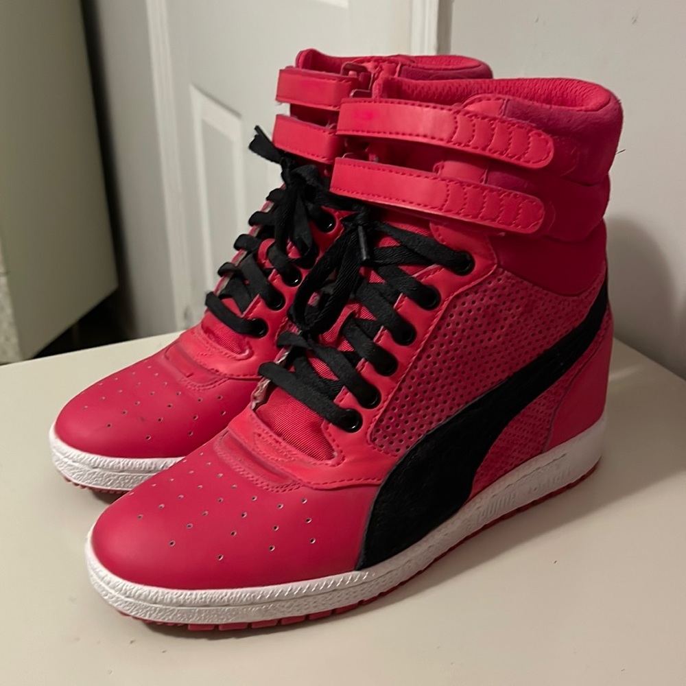 Pink Wedge Puma Sneakers